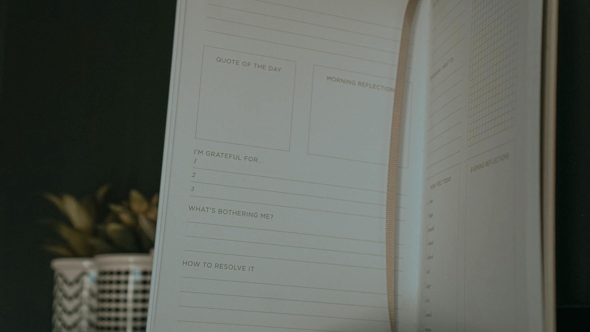 Journal for personal wellbeing tracking
